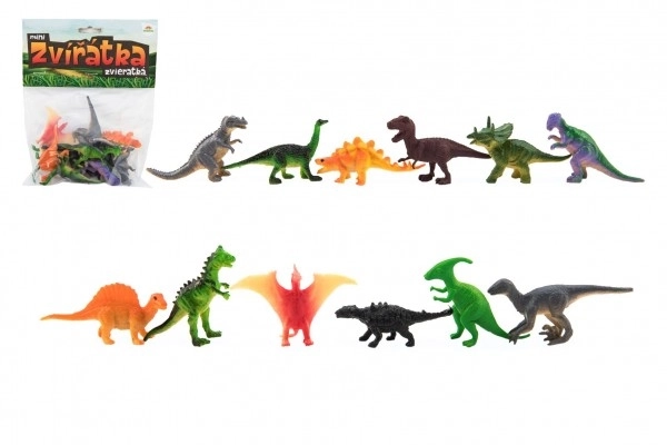 Mini dinozaury – plastikowe figurki 6-7 cm, 12 szt.