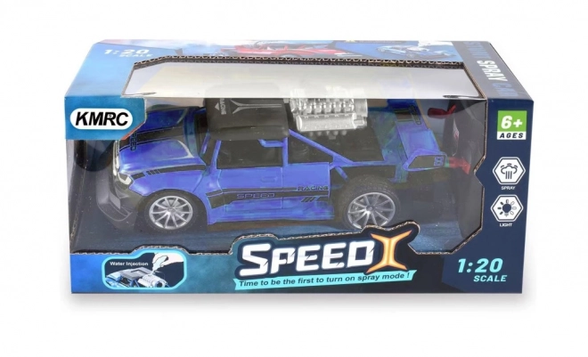 Zdalnie sterowane auto 1:20 z efektem dymu czerwone
