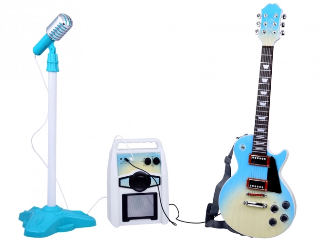 Elektryczna gitara z mikrofonem i wzmacniaczem dla dzieci Karaoke