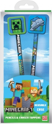 Zestaw ołówków MINECRAFT z topperami, 2 szt.