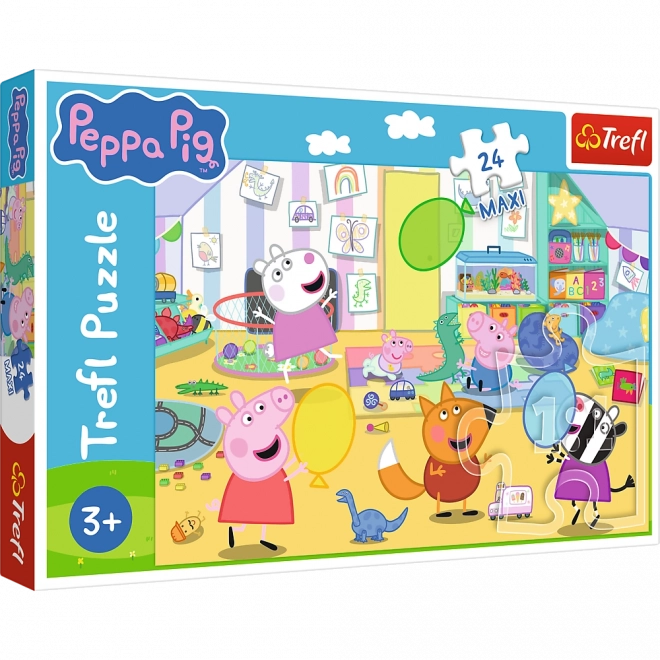 Puzzle 24 maxi – piękna Peppa – Szczęśliwa świnka PEPPA od Trefl