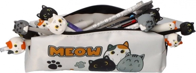 Jednokomorowy piórnik z kotami MEOW