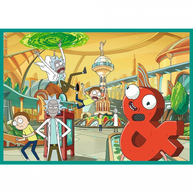 Puzzle 4x250 Zakręcony świat Ricka i Morty'ego od Trefl