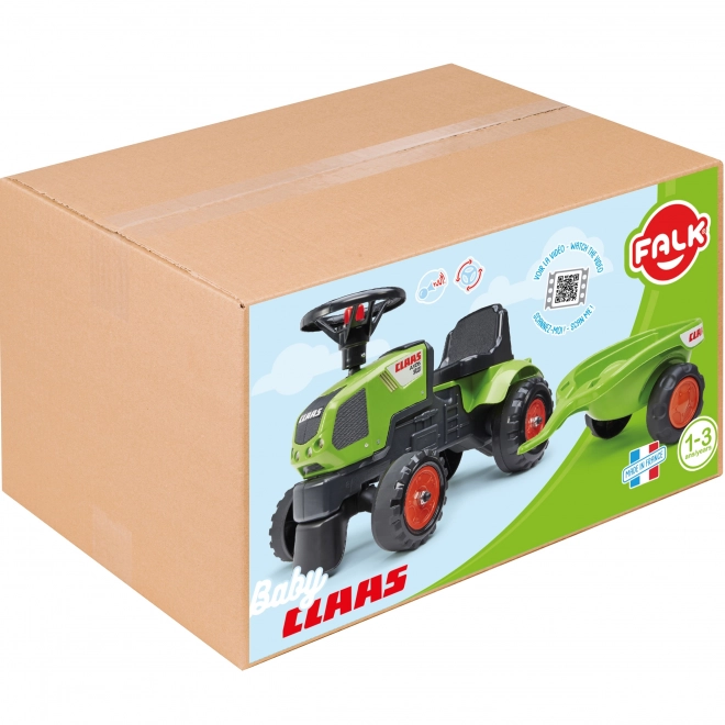 Odpychacz - traktor Claas z kierownicą i przyczepą