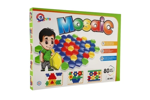 Mozaika kapelusz 4cm dla najmłodszych gładki 80 szt. w pudełku 45x34x4cm 12m+
