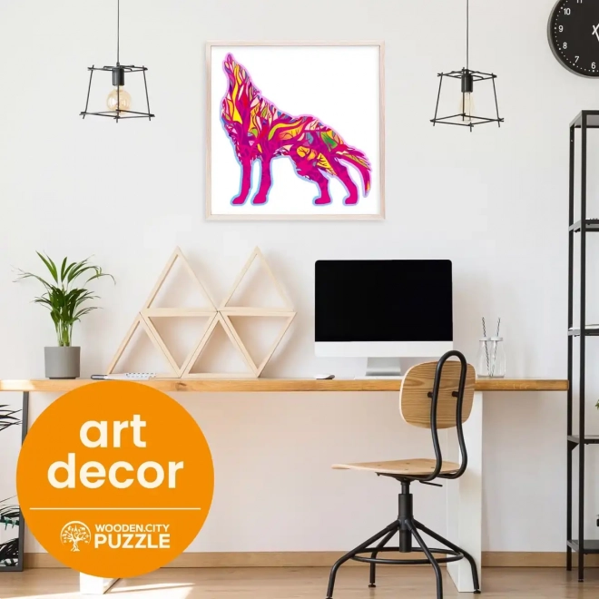 Drewniane puzzle Wilk wyjacy 250 elementów