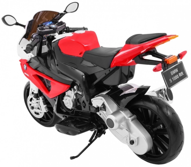 BMW S1000 RR Motocykl dziecięcy na baterie + koła pomocnicze + podnóżek – czerwony