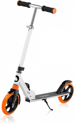 Składana hulajnoga Lionelo Luca White Orange z dużymi kołami