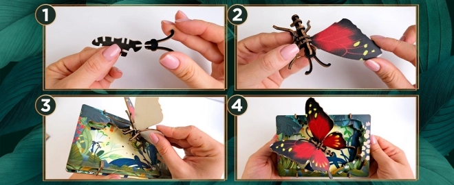 EscapeWelt 3D drewniane puzzle motyl