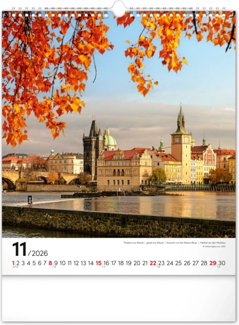 Kalendarz ścienny Praga 2026