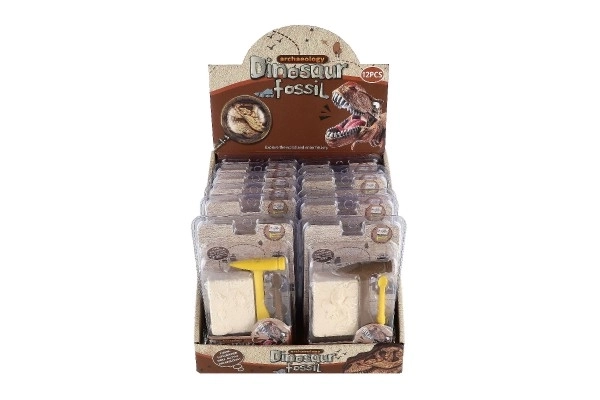 Mały archeolog dinozaur skamielina plastik 2 kolory w blistrze 12,5x19x5cm 12 szt. w pudełku
