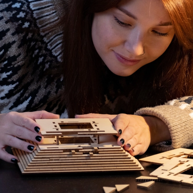 EscapeWelt 3D drewniana mechaniczna układanka logiczna Piramida
