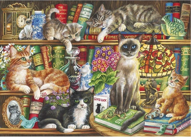 Puzzle Koty w książkach 1000 elementów