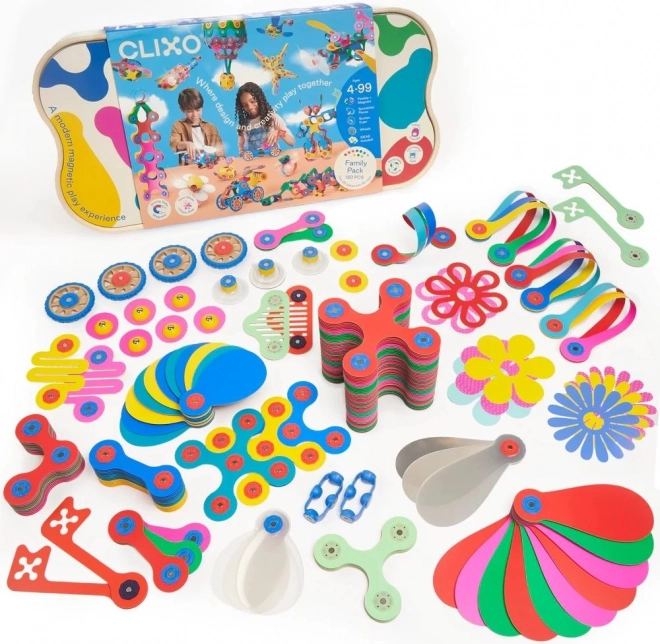 Magnetyczne klocki Clixo Family Pack - 150 elementów