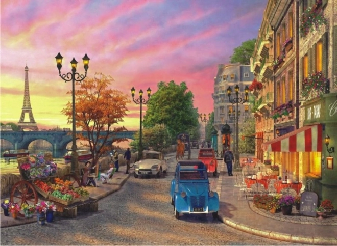 Puzzle Zachód Słońca nad Sekwaną 1000 Elementów