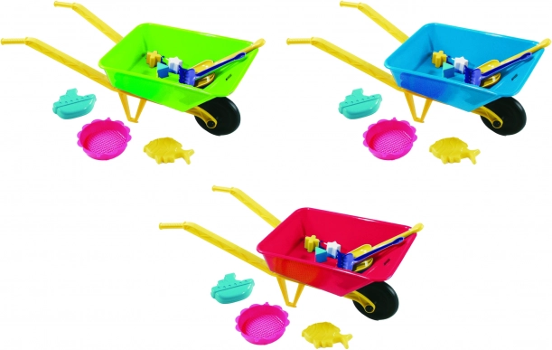 Dziecięca taczka z zestawem do piasku 70 cm