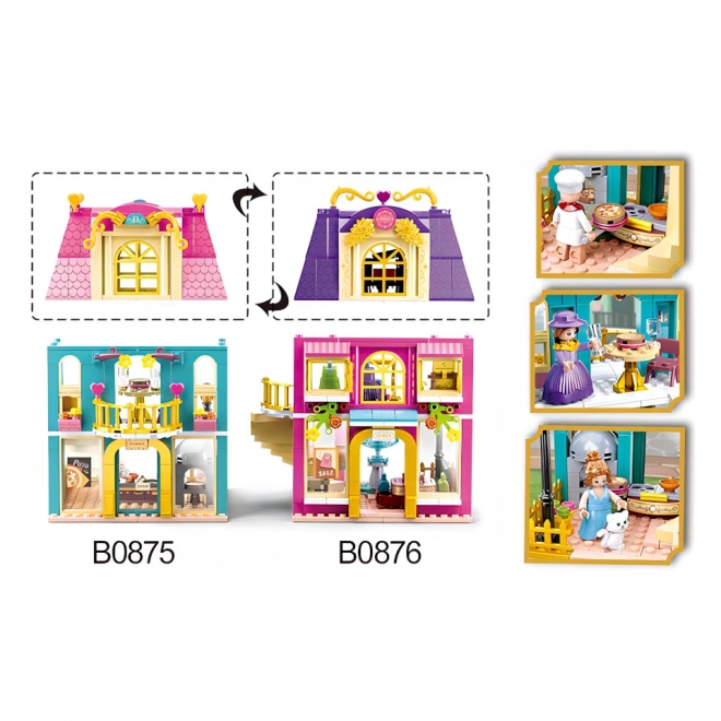Sluban Girls Dream Village M38-B0875 Dwupiętrowy dom z poddaszem
