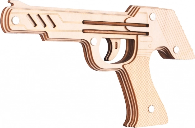 Drewniane puzzle 3D Broń na gumki