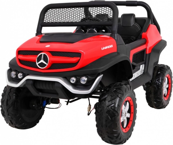 Mercedes Benz Unimog elektryczny samochód dla dzieci czerwony 4x4