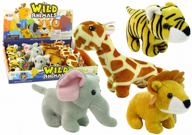 Mini pluszowe zwierzątka Safari, 4 modele
