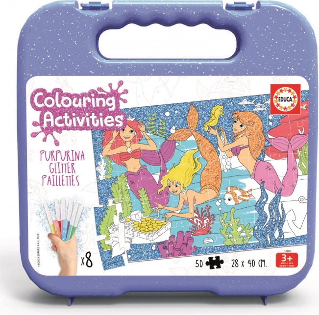 Educa Kolorowanka puzzle Syrenki 50 elementów