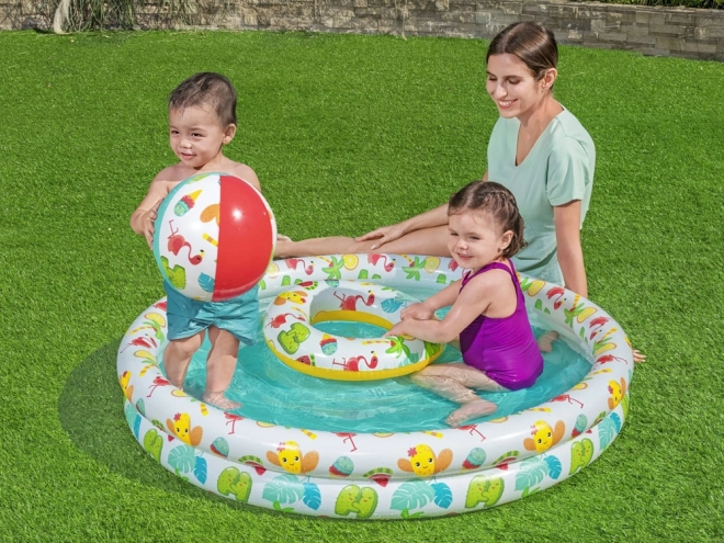 Bestway zestaw basen piłka krąg brodzik 122cm