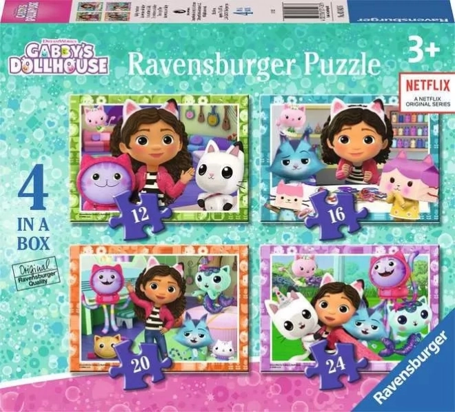 Puzzle 4w1 Dom Kota Gabby 12/16/20/24 części