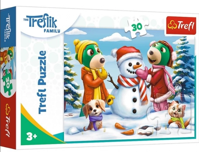 Puzzle Trefl Rodzina Treflików: Zimowe zabawy 30 elementów