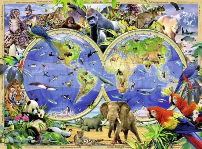 Ravensburger puzzle Świat dzikich zwierząt XXL 300 elementów