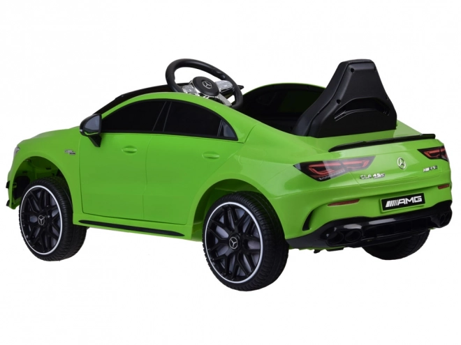 Dziecięcy samochód elektryczny Mercedes AMG CLA 45s z efektem bujania – Zielona