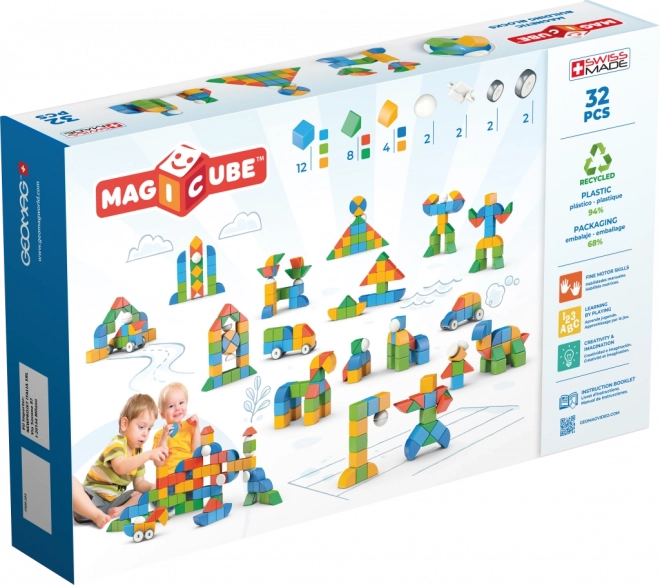 GEOMAG Magnetyczne kostki Magicube Shapes - Świat 32 elementy