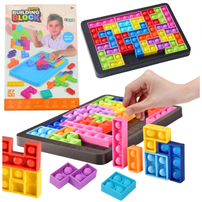 Zabawka sensoryczna Tetris Pop-It Puzzle 3w1