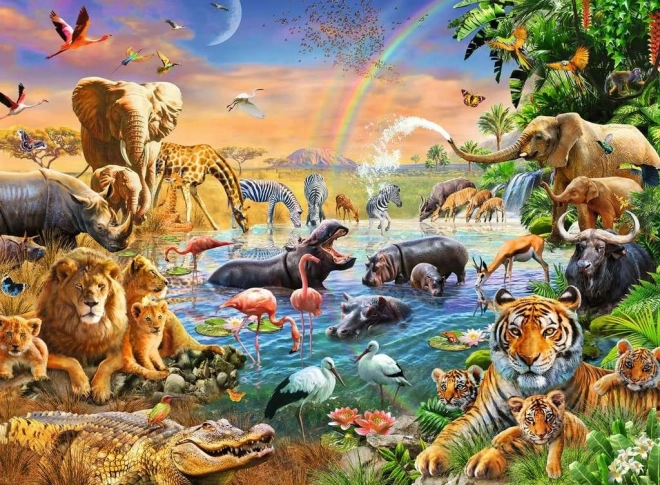 Ravensburger Puzzle Sawanna Dżungla 100 szt.