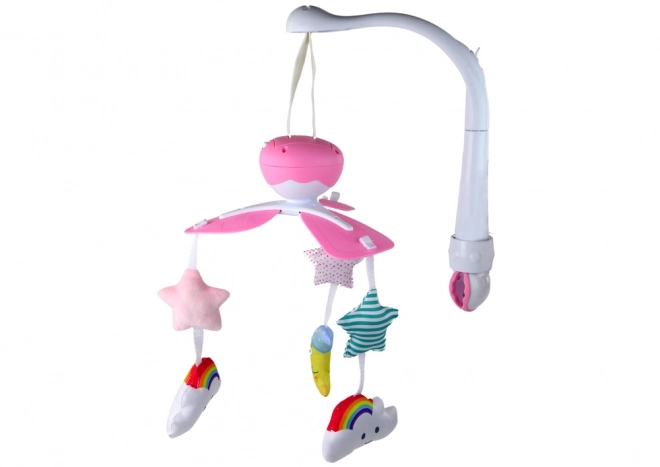 Dziecięce łóżeczko Carousel Baby Sound Sky Pink
