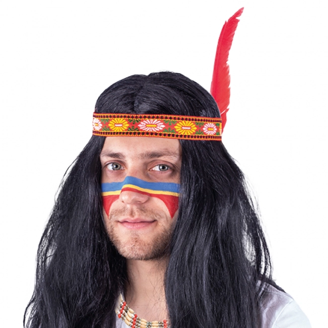Peruka karnawałowa Indianin dla dorosłych