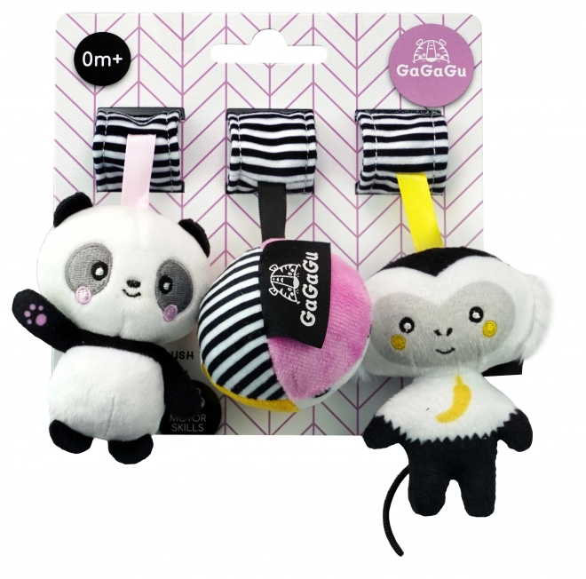 Zawieszana pluszowa zabawka Małpa i Panda GaGaGu
