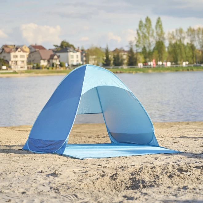 Samorozkładający się plażowy namiot niebieski