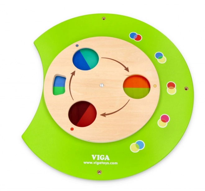 Drewniany montessori panel ścienny - gąsienica