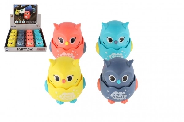 Sovy Happy Owl plastikowe 7x8 cm jeżdżące