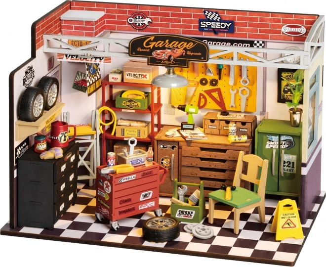 Miniaturowy domek do garażu Robotime
