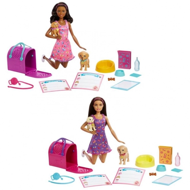 Barbie Lalka z pieskami HKD86