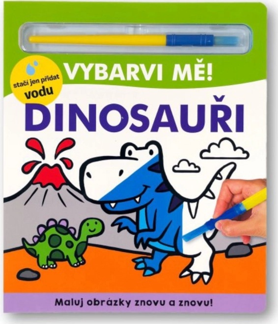 Pokoloruj mnie! Dinozaury - Książka z Malowaniem Wodą