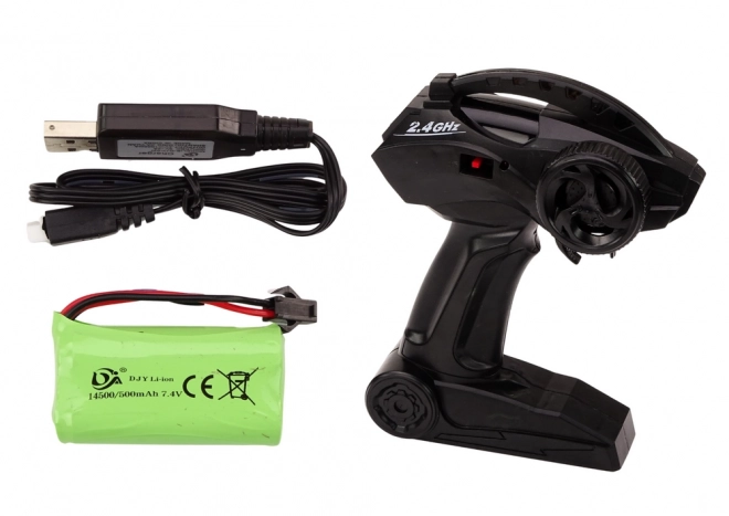 Zdalnie sterowane terenowe policyjne auto RC 1:8