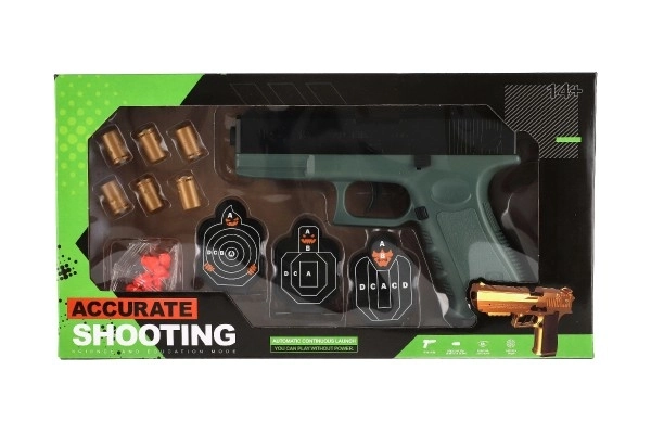 Pistolet na naboje piankowe z tarczą