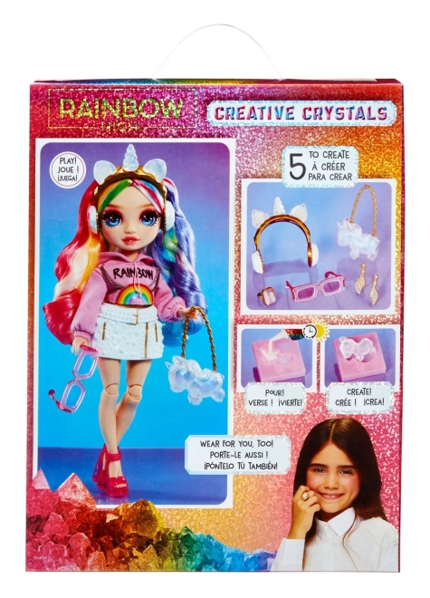 Rainbow High kreatywne kryształy lalka - Amaya Raine