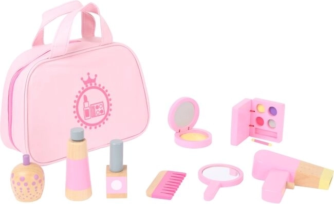 Dziecięca kosmetyczka Small Foot z drewnianymi akcesoriami różowa