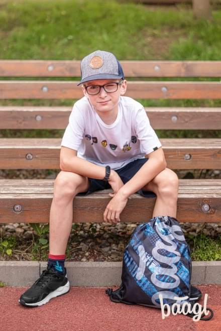BAAGL ZESTAW 3 Skate Struktury: plecak, piórnik, worek