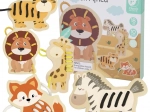 Classic World drewniane przewlekane zwierzątka Afryka – 10 elementów