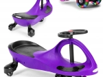 Jeździk wiggle car z kołami LED fioletowy ECOTOYS