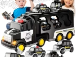 Woopie policyjny transporter z 5 pojazdami ze światłami i dźwiękami